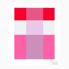 "Lavender Through Red Over Pink" Modern, Contemporary. Fine Art Print