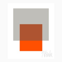"The Interactionof Gray and Orange"  Modern, Contemporary, Fine Art Print