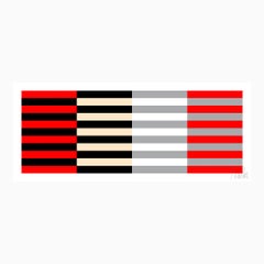 "Interweaving of Four Colors" Modern, Mid Century, Contemporary Fine Art Print