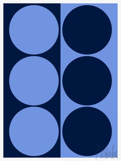 "Dynamic Pair: Blue" Modern, Mid Century, Contemporary Fine Art Print