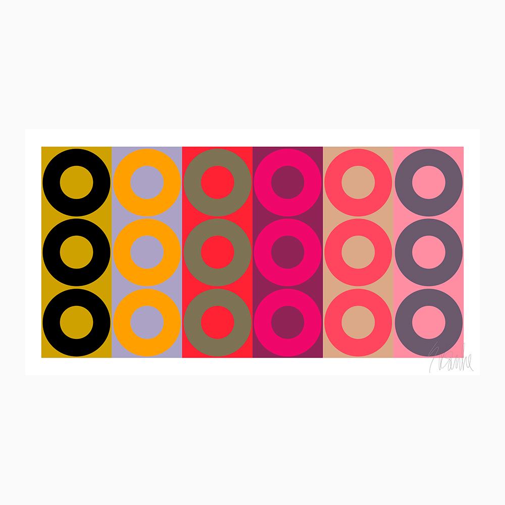 Liz Roache Abstract Print - "Color Harmony, no. 2"  Modern, Mid Century, Contemporary, Fine Art Print