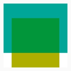 "The Interaction of Teal and Leaf Green" Modern, Contemporary, Fine Art Print