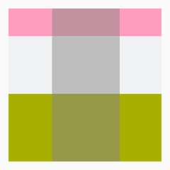 "Pink over Green With Gray" Mid Century, Modern, Contemporary, Fine Art Print