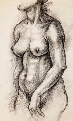 Sans titre (étude d'un nu féminin de la Renaissance), 1964, Ian Hornak - Dessin
