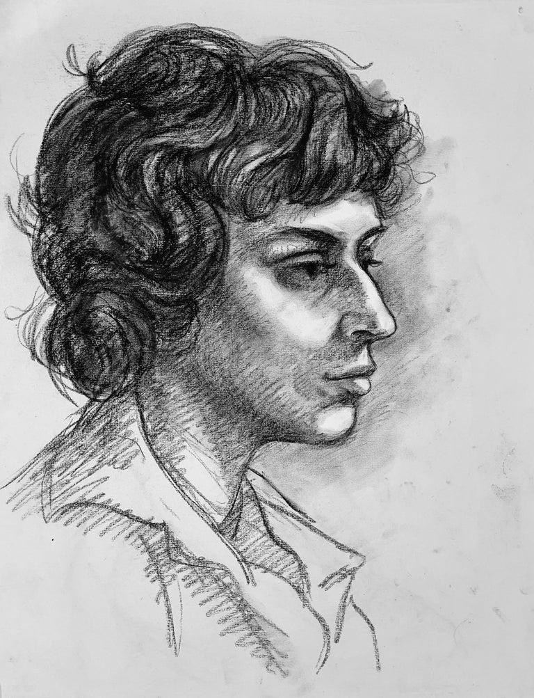 Sans titre (étude d'une figure féminine de la Renaissance), 1964, Ian Hornak - Dessin