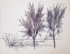 (Abstract Landscape with Trees) Untitled, 2001, Ian Hornak — Drawing