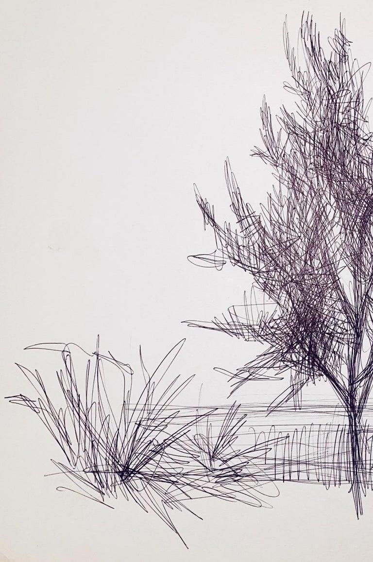 (Abstrakte Landschaft mit Bäumen) Ohne Titel, 2001, Ian Hornak - Zeichnung im Angebot 3