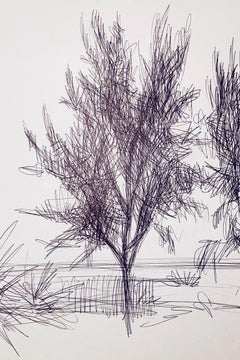 (Abstract Landscape with Trees) Untitled, 2001, Ian Hornak — Drawing