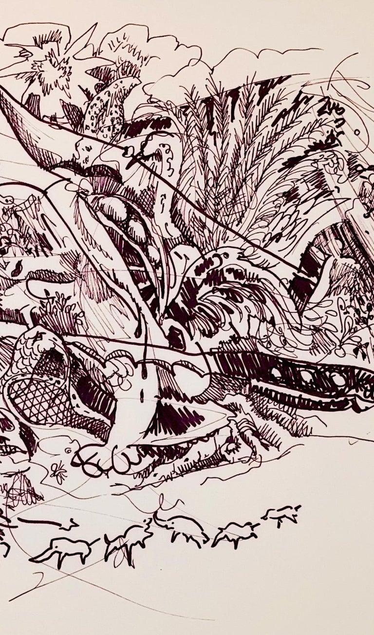 (Paisaje mitológico abstracto) Sin título, 2001, Ian Hornak - Dibujo en venta 2