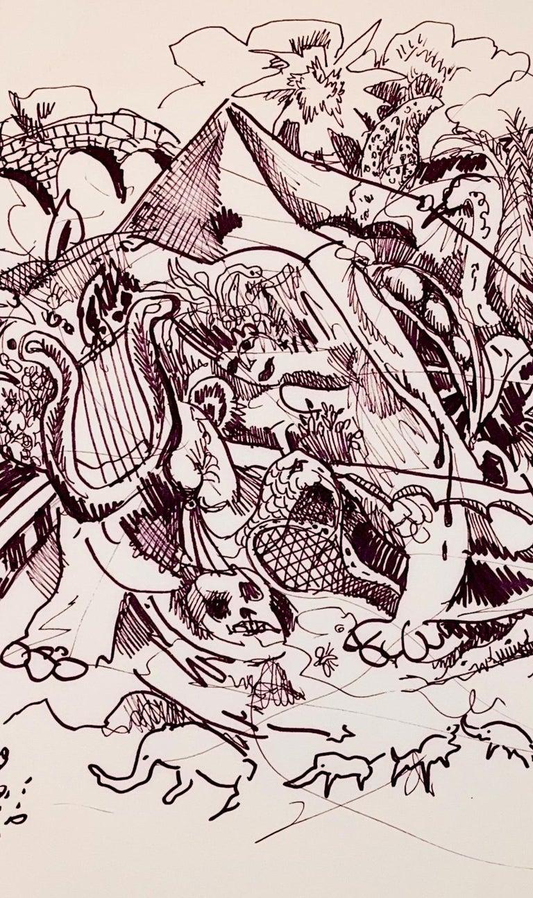 (Paisaje mitológico abstracto) Sin título, 2001, Ian Hornak - Dibujo en venta 3