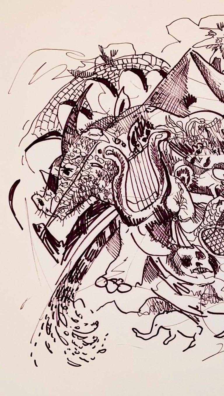 (Paisaje mitológico abstracto) Sin título, 2001, Ian Hornak - Dibujo en venta 4