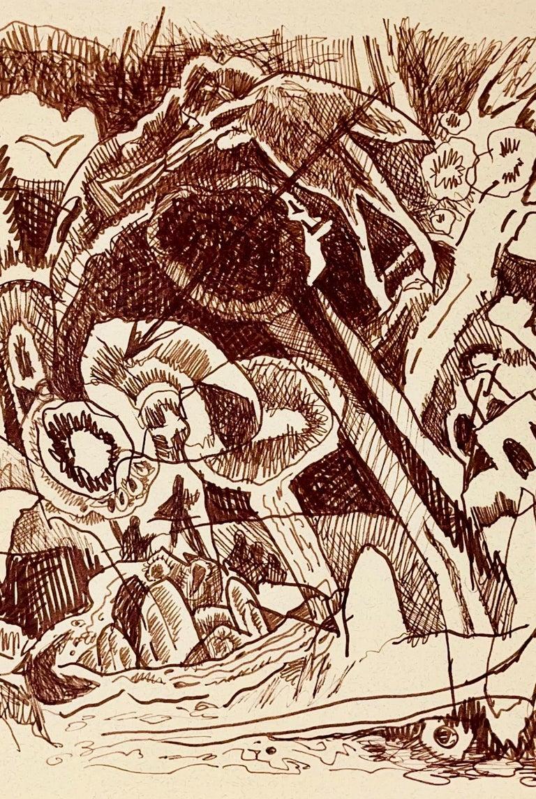 (Abstrakte Landschaft mit Engel) Ohne Titel, 2001, Ian Hornak - Zeichnung im Angebot 3