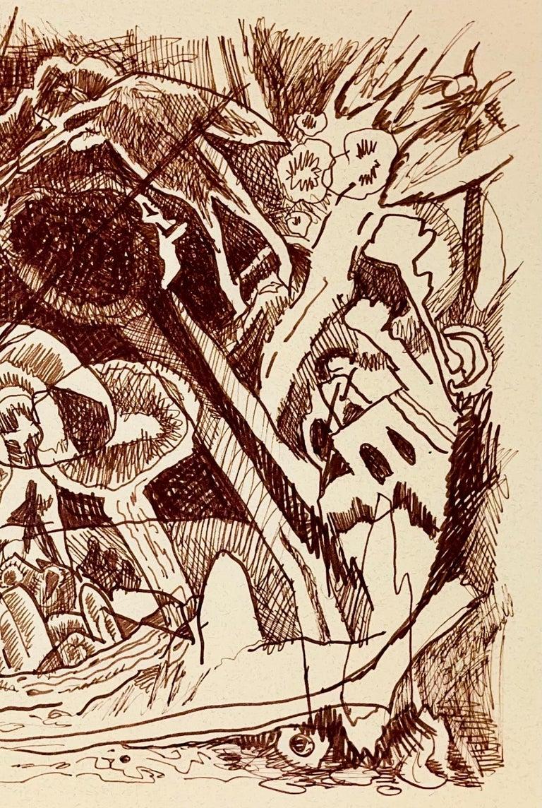 (Abstrakte Landschaft mit Engel) Ohne Titel, 2001, Ian Hornak - Zeichnung im Angebot 4