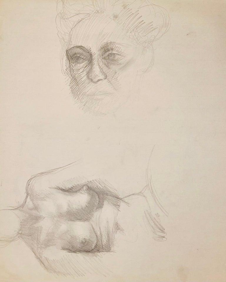 Untitled (Renaissance Female Nude Figure Study), 1963, Ian Hornak — Drawing