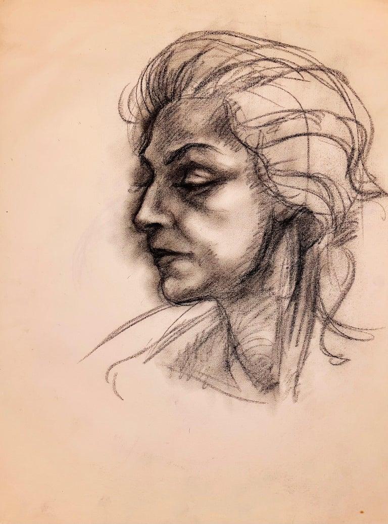 Senza titolo (Studio di figura femminile rinascimentale), 1963, Ian Hornak - Disegno