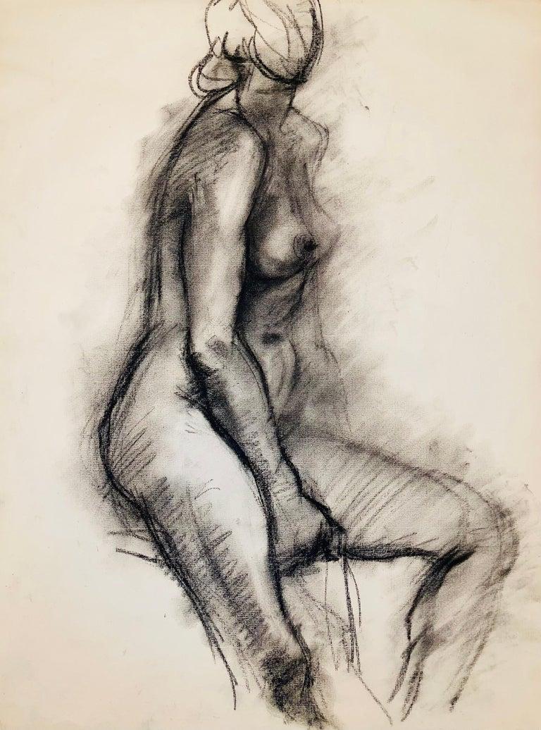Sin título (Estudio de figura desnuda femenina renacentista), 1963, Ian Hornak - Dibujo