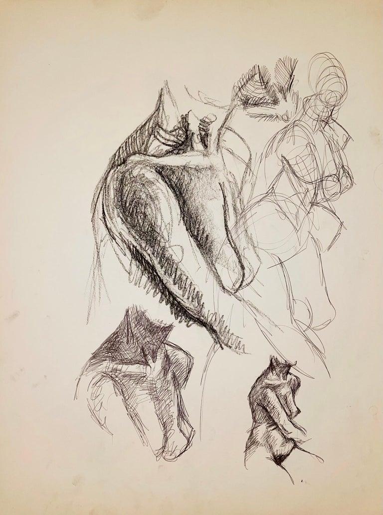 Untitled (Renaissance Female Nude Figure Study), 1963, Ian Hornak — Drawing
