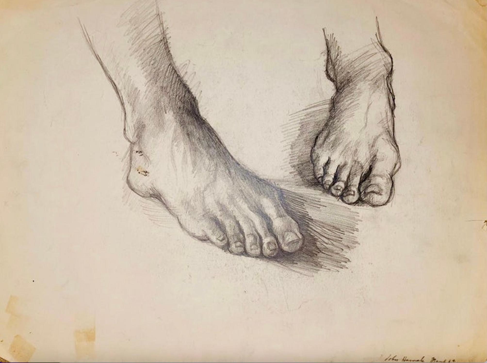 Untitled (Renaissance Male Foot Figure Study), 1964, Ian Hornak — Drawing