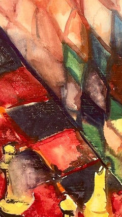(Abstract Still Life with Chessboard) Untitled, 1964, Ian Hornak — Painting