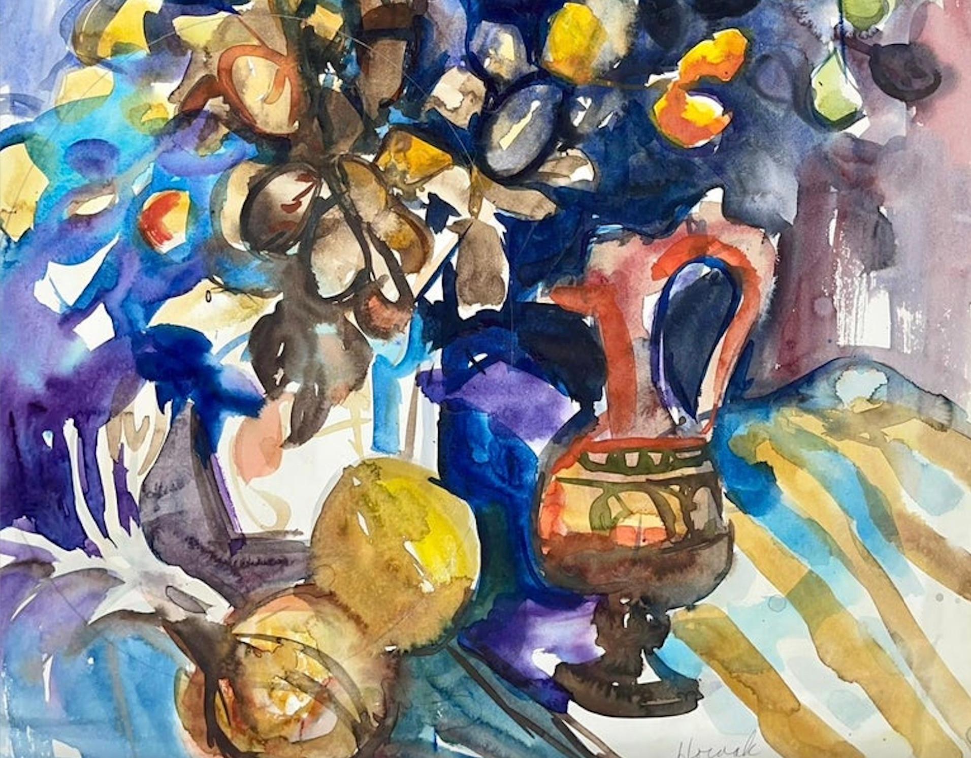 Sans titre (nature morte abstraite avec fleurs), 1963, Ian Hornak - Peinture en vente 1