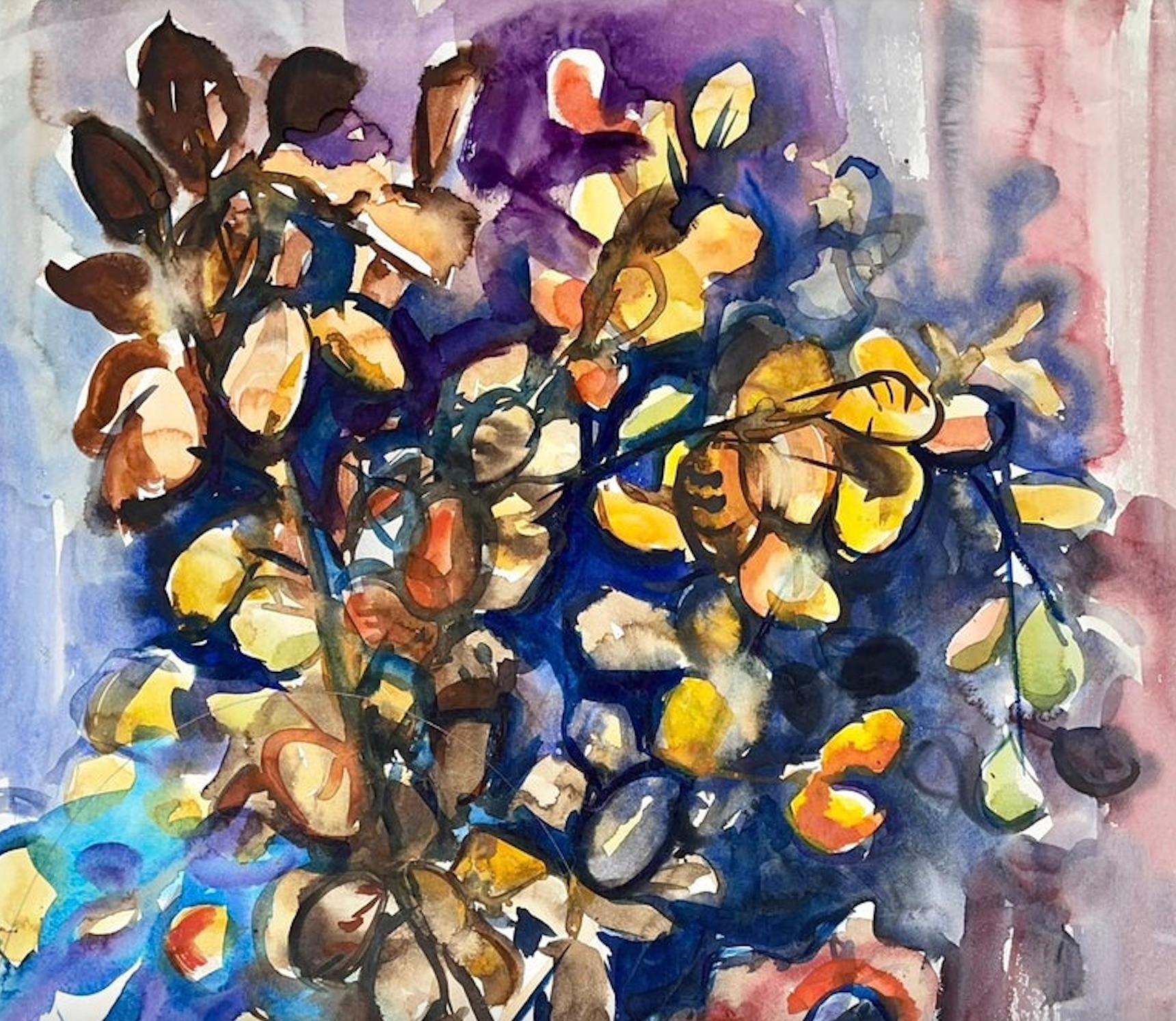 Sans titre (nature morte abstraite avec fleurs), 1963, Ian Hornak - Peinture en vente 2