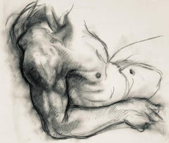 Estudio de figura desnuda masculina renacentista, 1963, Ian Hornak - Dibujo