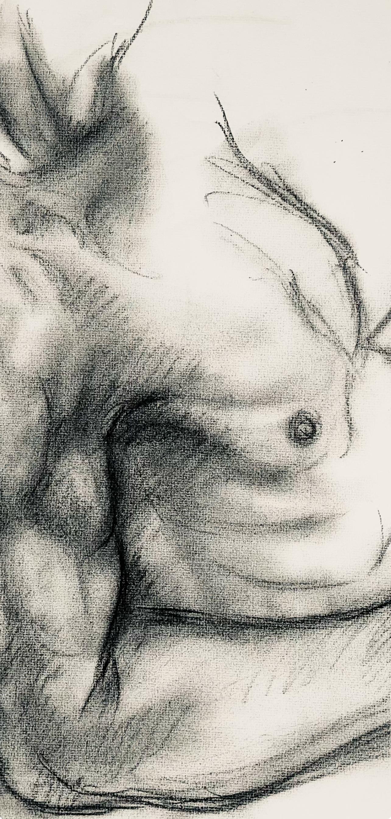 Renaissance Male Nude Figure Study, 1963, Ian Hornak — Drawing For Sale 2
