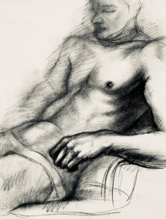 Renaissance Male Nude Figure Study, 1963, Ian Hornak — Drawing