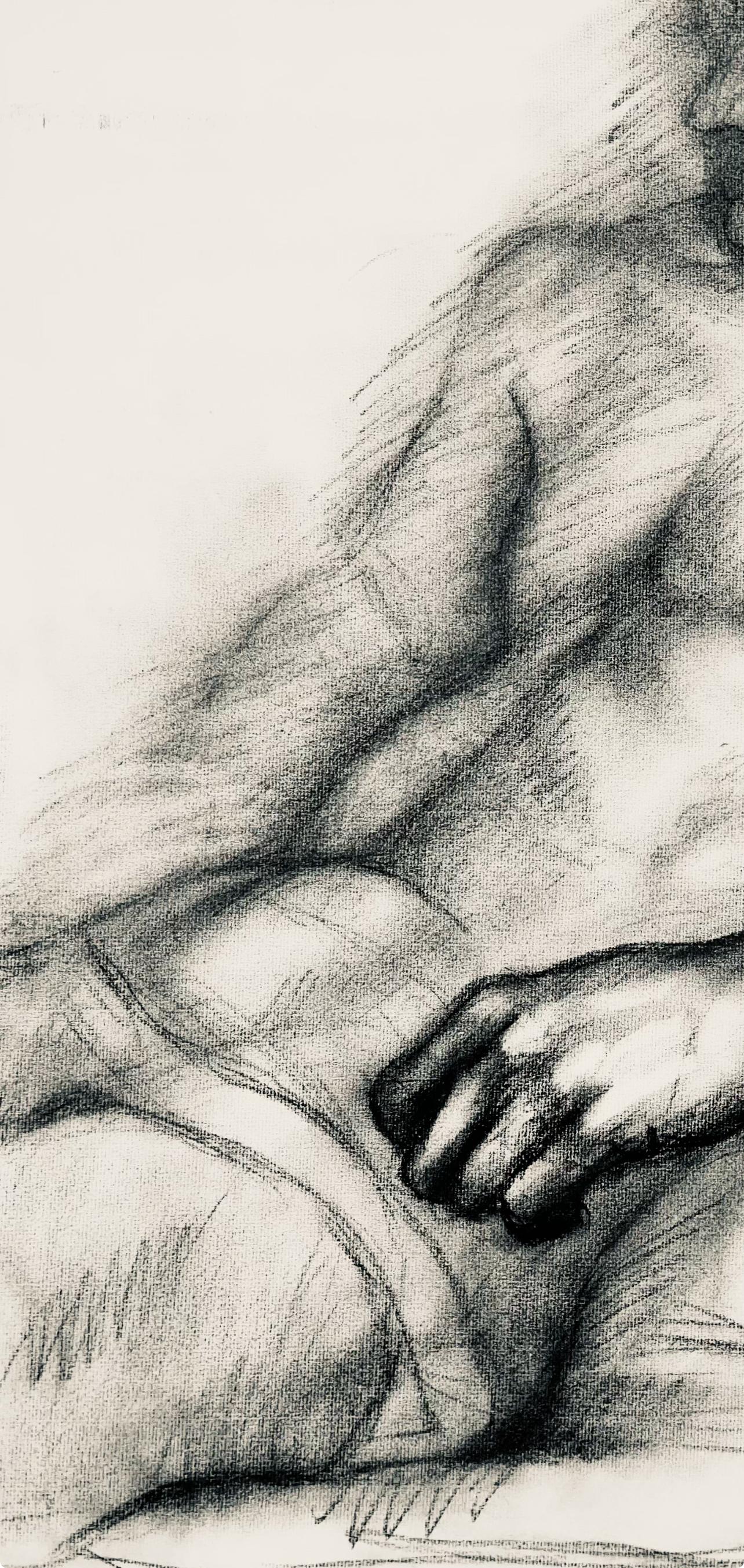 Renaissance Male Nude Figure Study, 1963, Ian Hornak — Drawing For Sale 3
