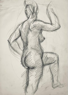Studio di figura femminile rinascimentale, 1963, Ian Hornak - Disegno