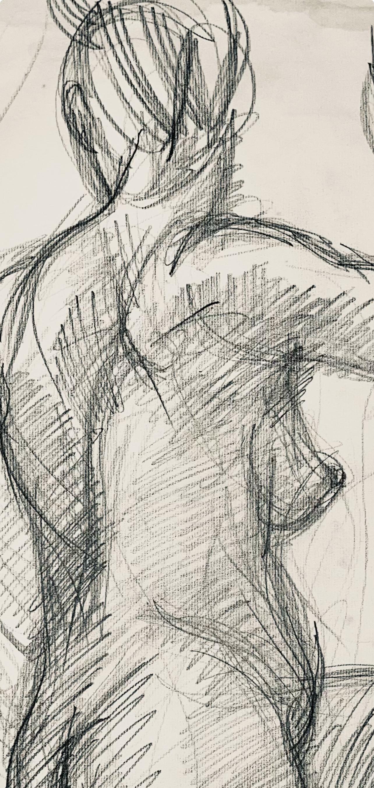 Renaissance Female Nude Figure Study, 1963, Ian Hornak — Drawing For Sale 2