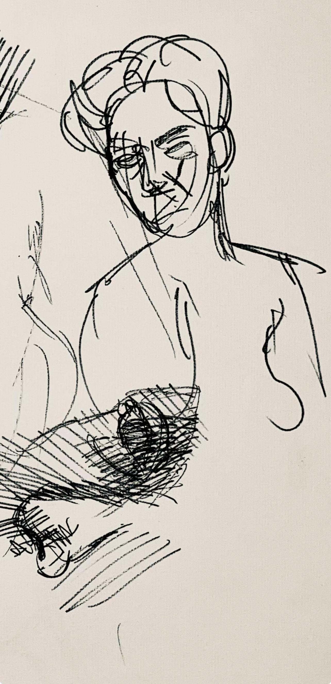 Renaissance Female Nude Figure Study, 1963, Ian Hornak — Drawing For Sale 3