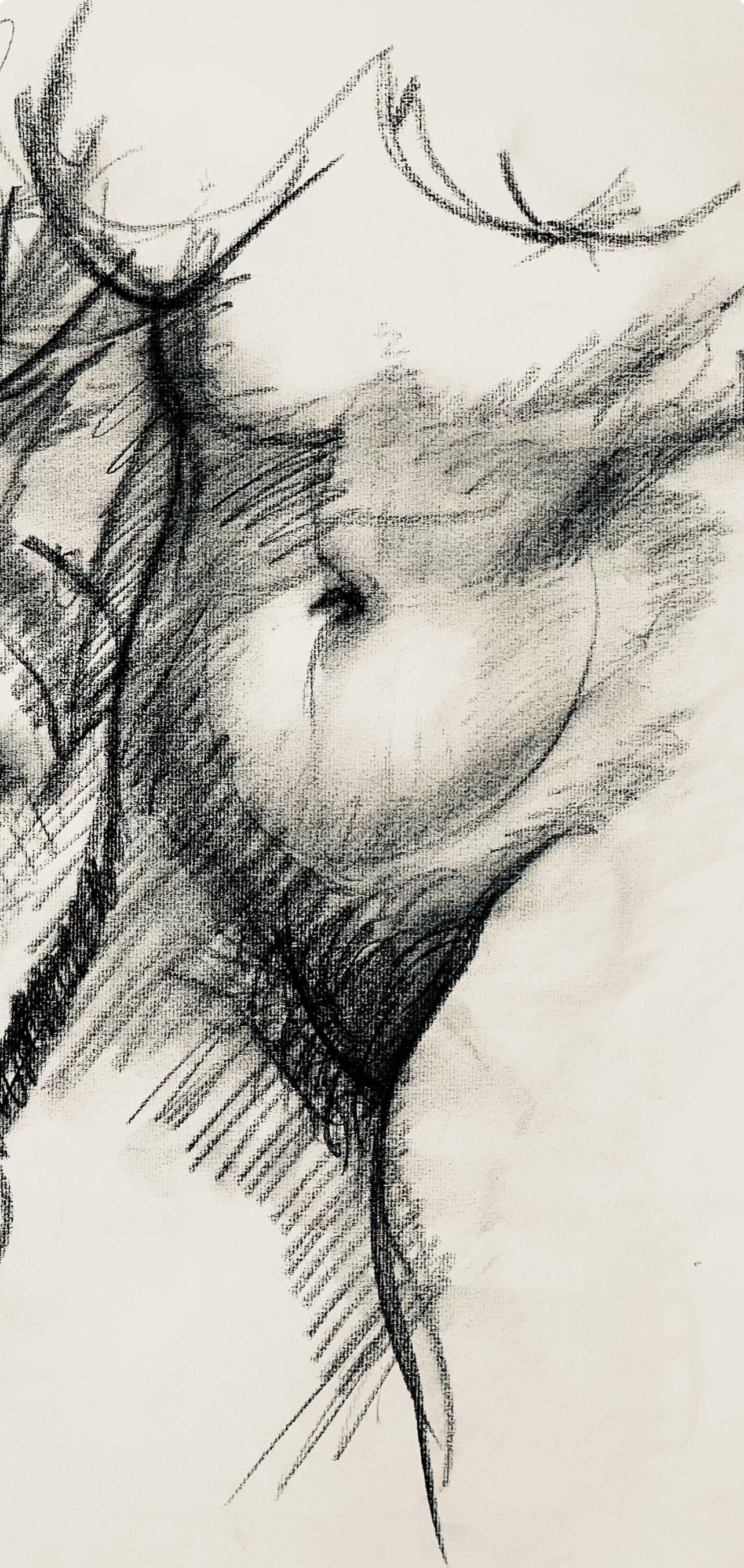 Renaissance Female Nude Figure Study, 1963, Ian Hornak — Drawing For Sale 1