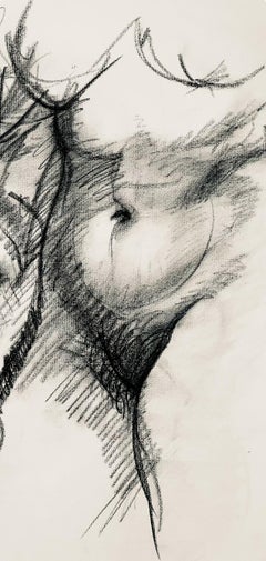 Renaissance Female Nude Figure Study, 1963, Ian Hornak — Drawing