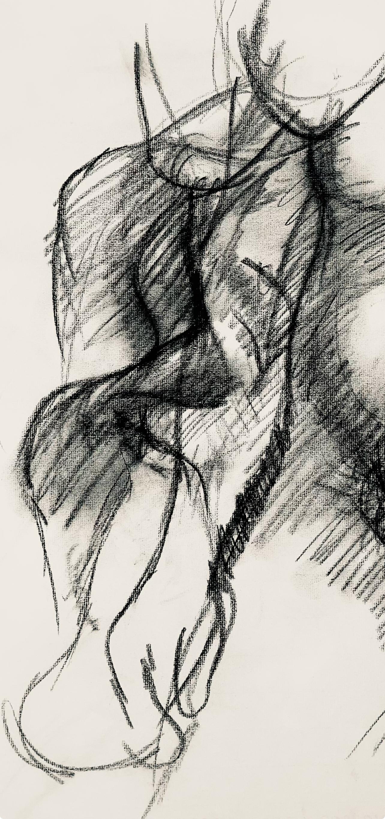 Renaissance Female Nude Figure Study, 1963, Ian Hornak — Drawing For Sale 2