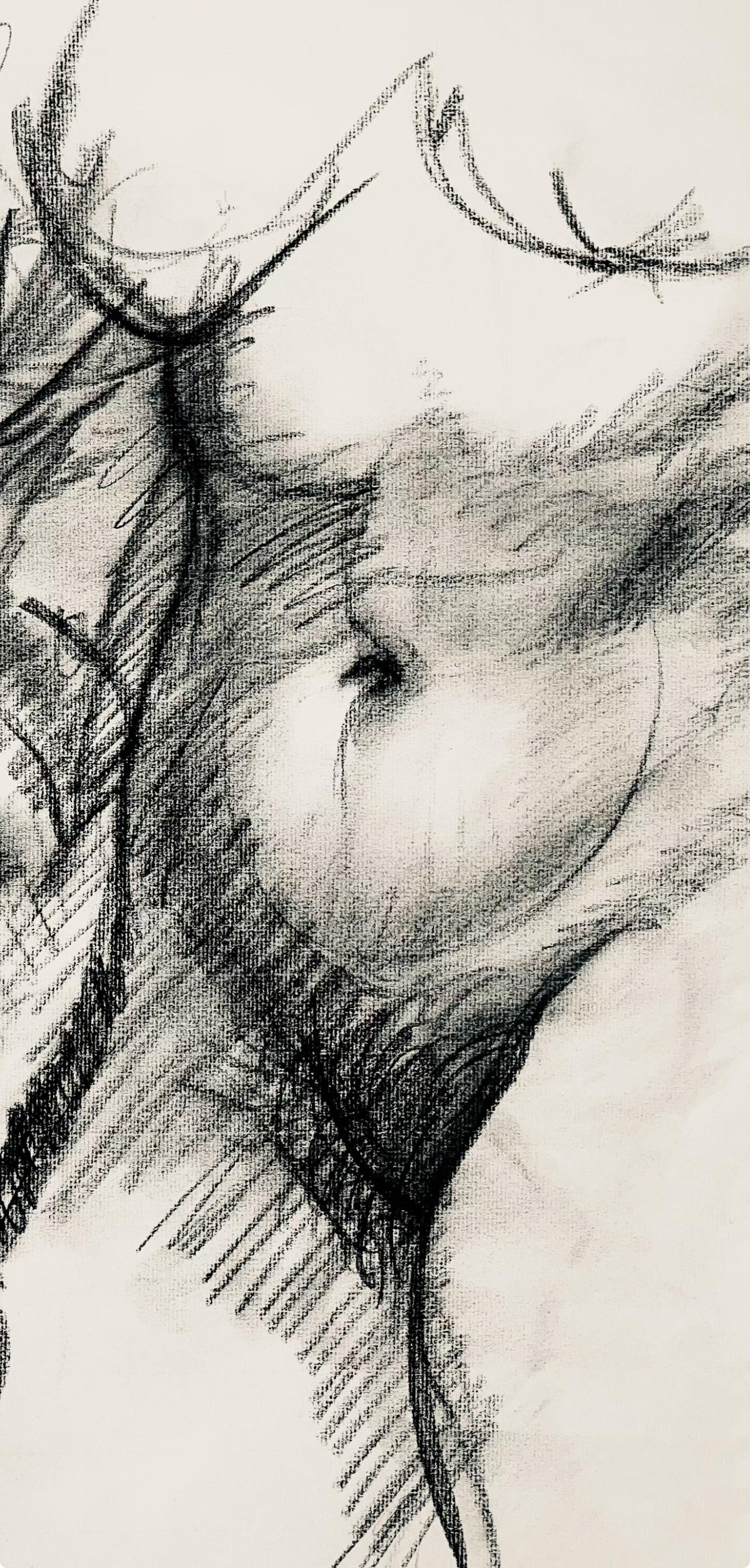 Renaissance Female Nude Figure Study, 1963, Ian Hornak — Drawing For Sale 3