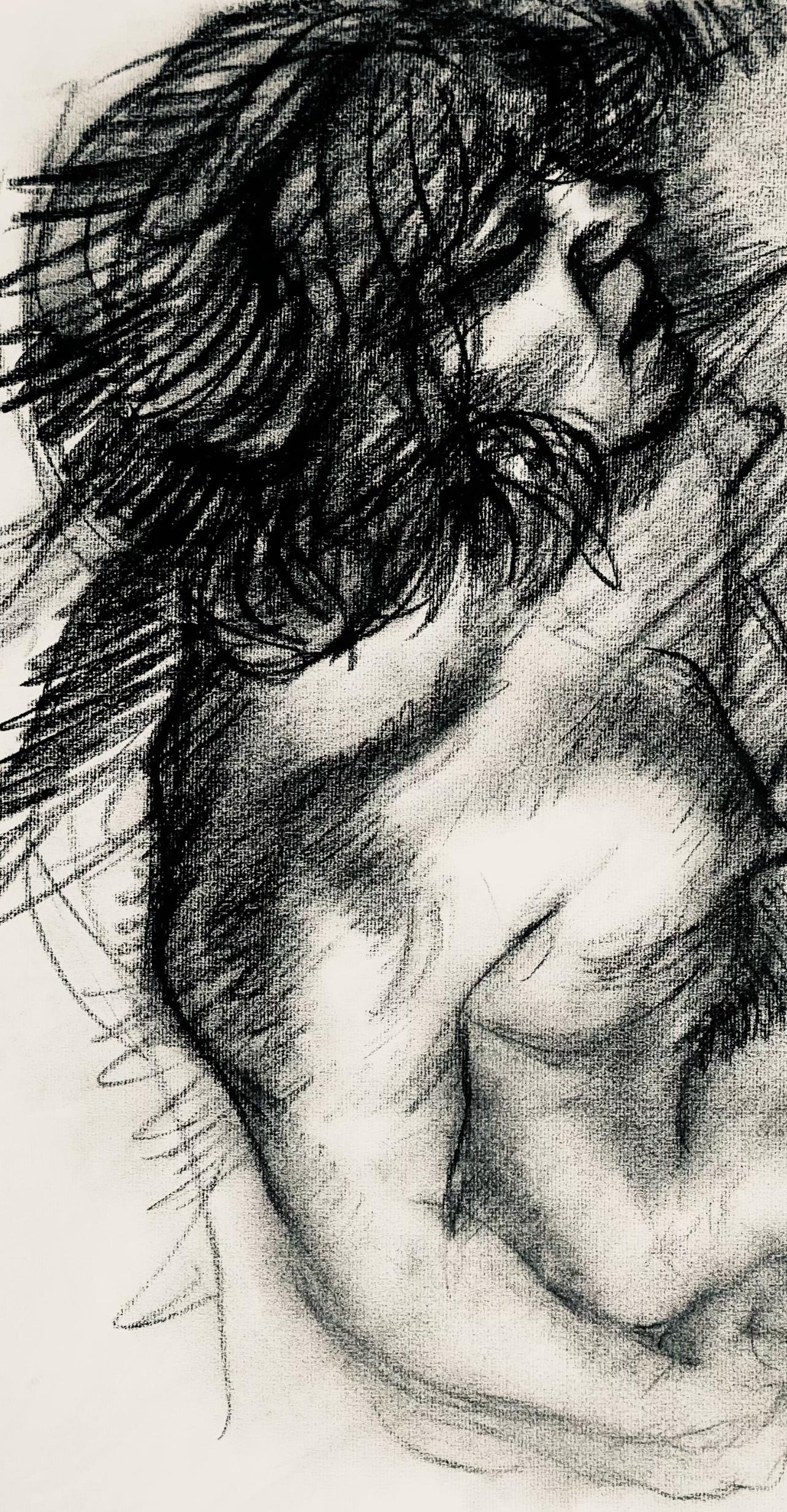 Studio di figura femminile rinascimentale, 1963, Ian Hornak - Disegno in vendita 1