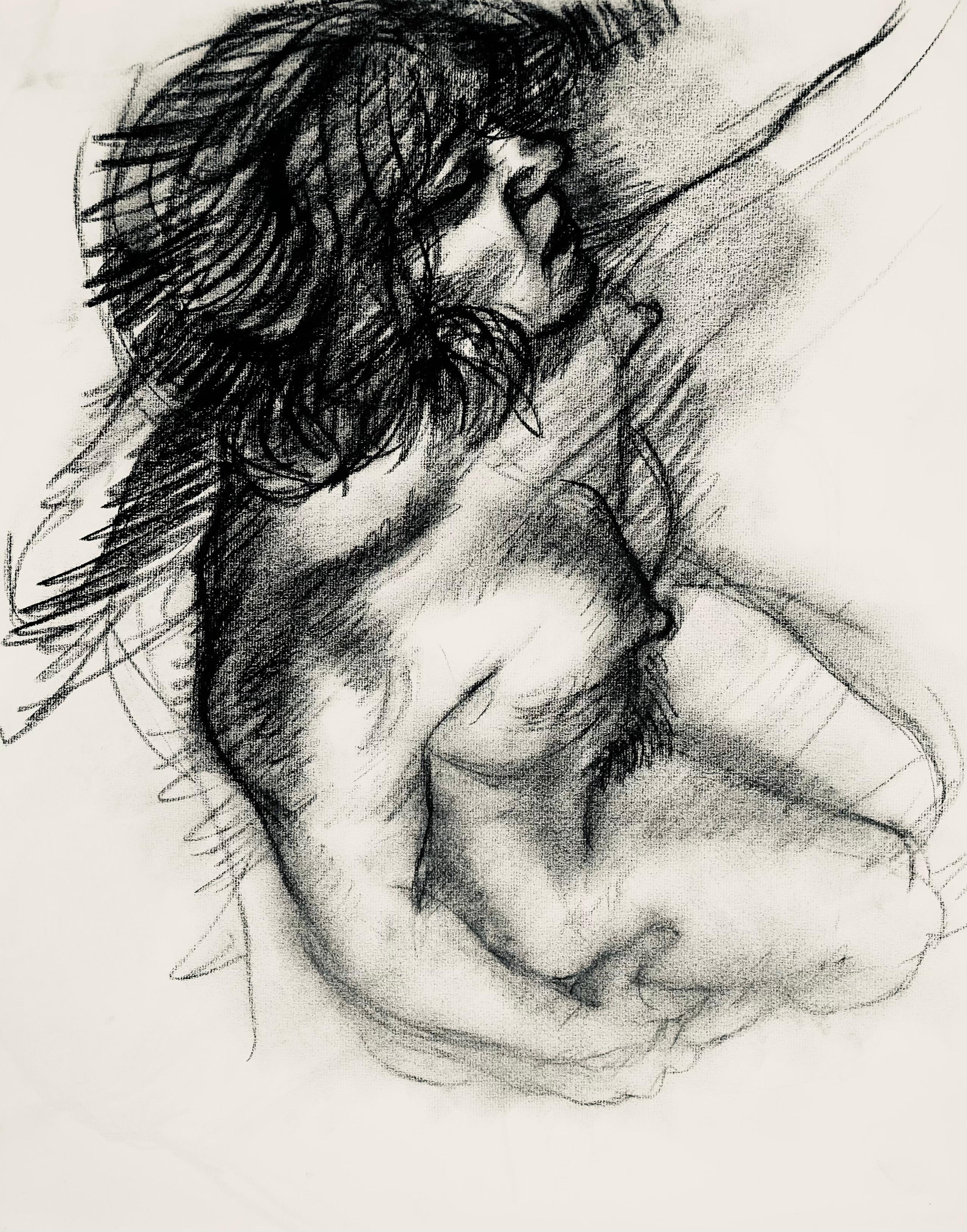 Studio di figura femminile rinascimentale, 1963, Ian Hornak - Disegno in vendita 4