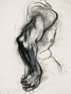 Renaissance Male Nude Figure Study, 1963, Ian Hornak — Drawing