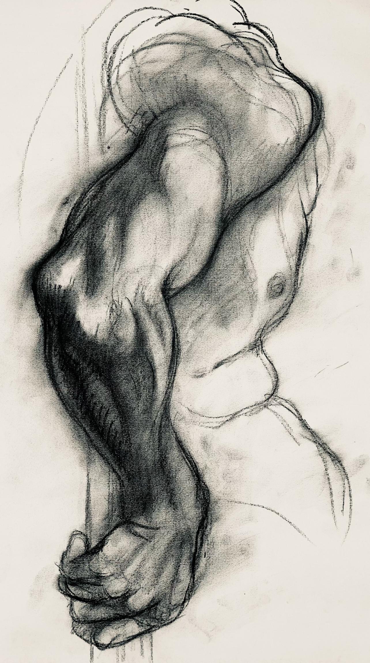 Studio di figura maschile rinascimentale, 1963, Ian Hornak - Disegno in vendita 1