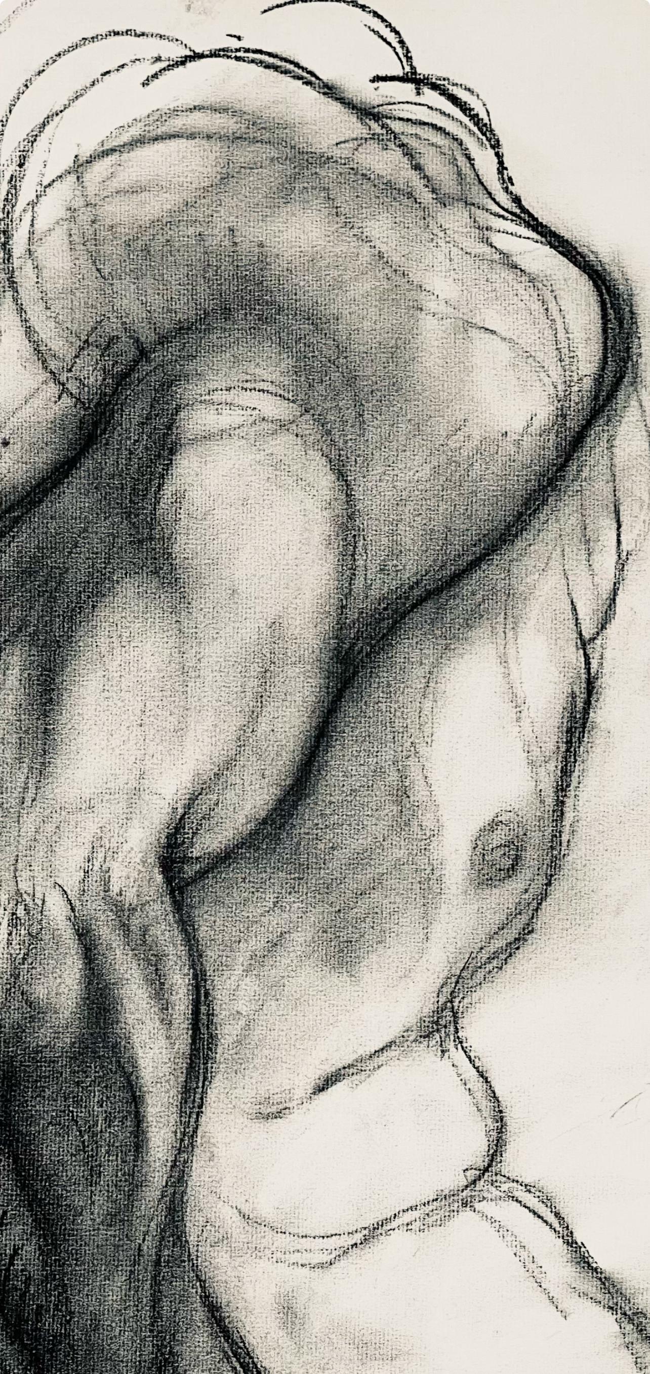 Studio di figura maschile rinascimentale, 1963, Ian Hornak - Disegno in vendita 4