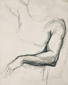 Renaissance Male Nude Figure Study, 1963, Ian Hornak — Drawing