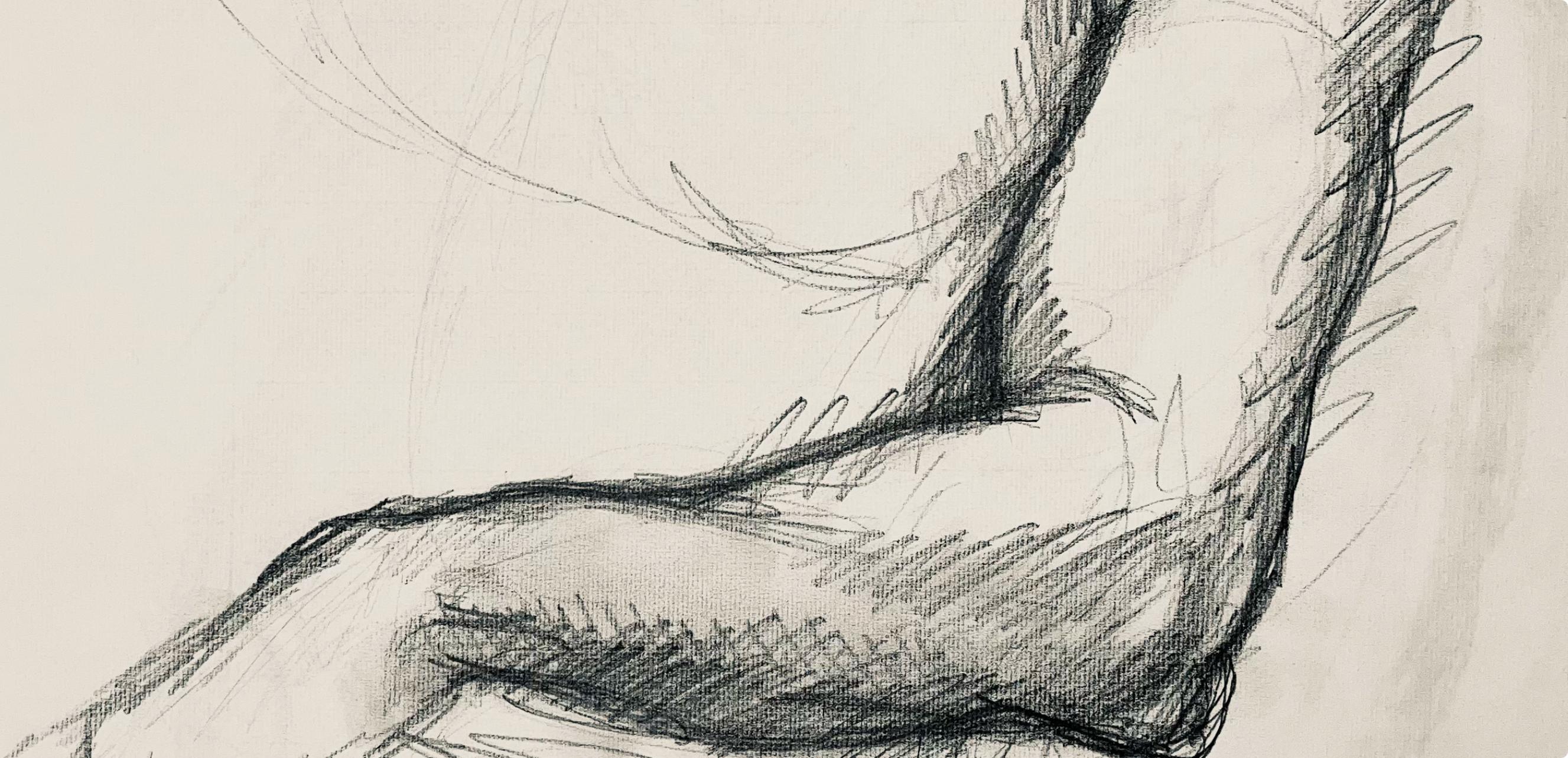 Renaissance Male Nude Figure Study, 1963, Ian Hornak — Drawing For Sale 3