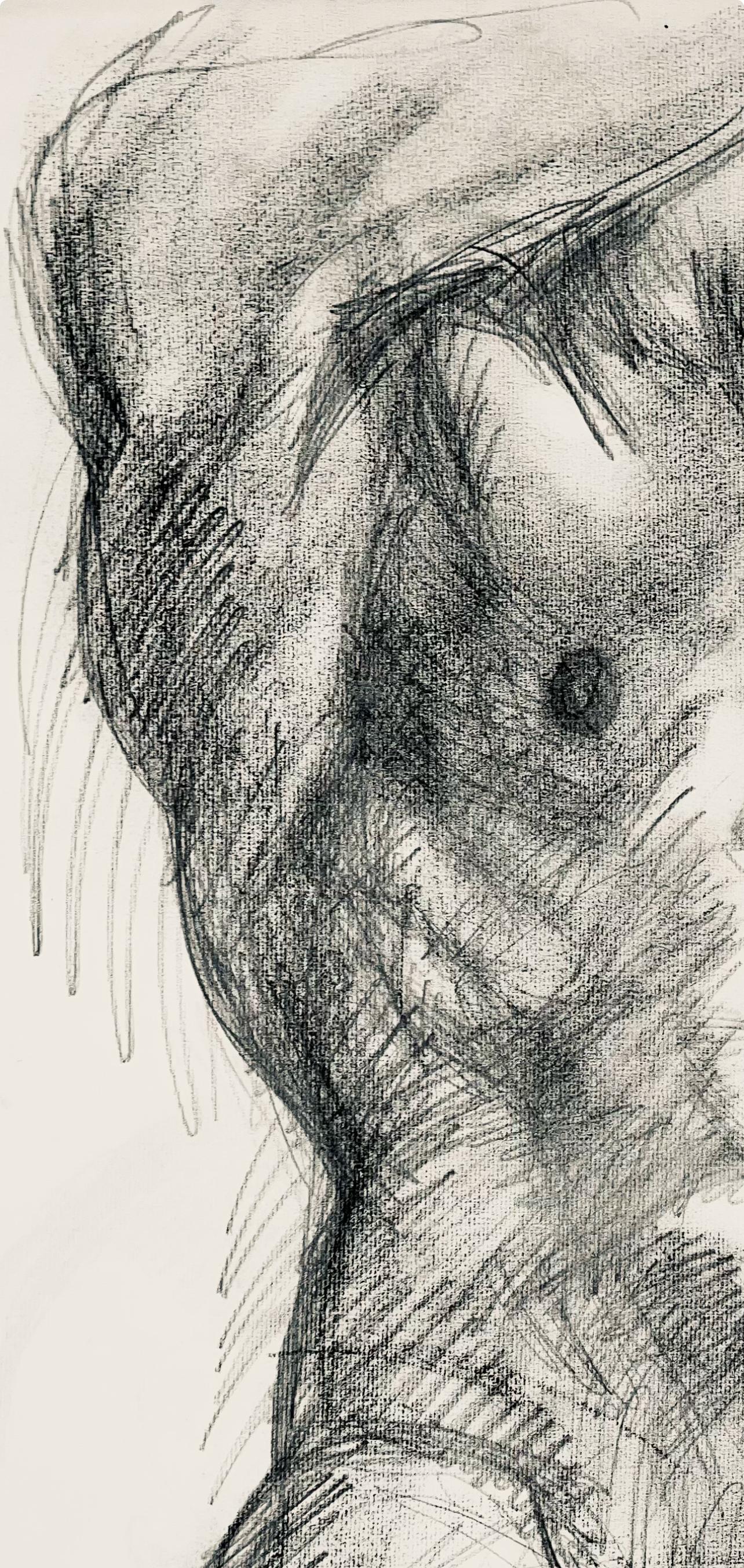 Renaissance Male Nude Figure Study, 1963, Ian Hornak — Drawing For Sale 3
