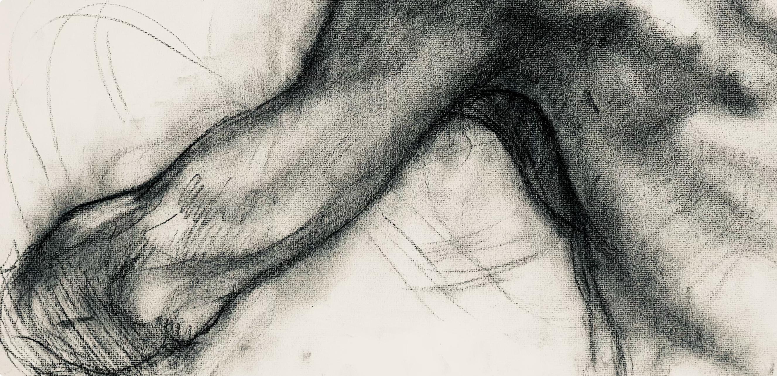 Studio di figura maschile rinascimentale, 1963, Ian Hornak - Disegno in vendita 2