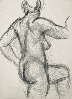 Renaissance Female Nude Figure Study, 1963, Ian Hornak — Drawing