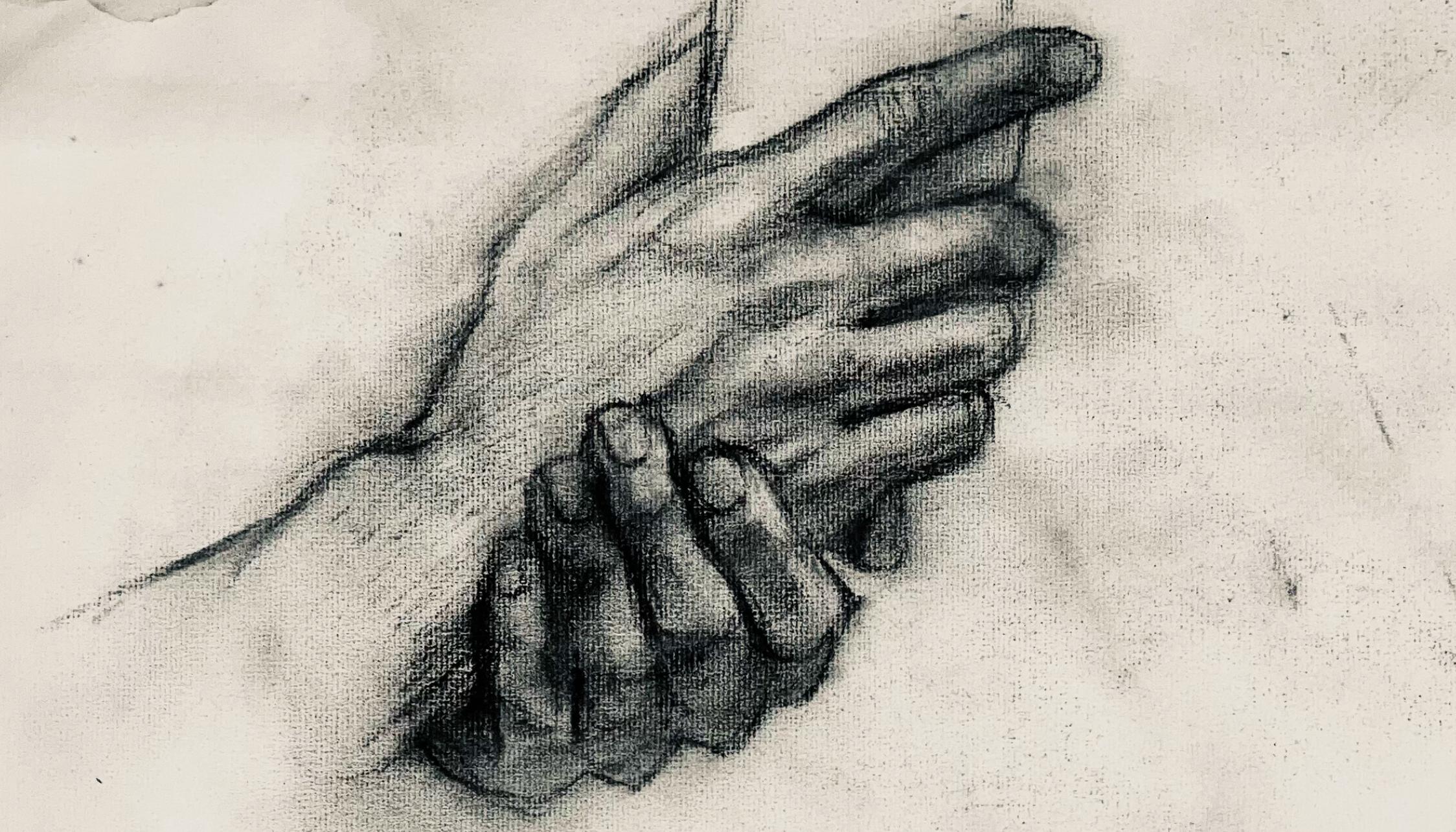 Renaissance Handstudie, 1963, Ian Hornak - Zeichnung