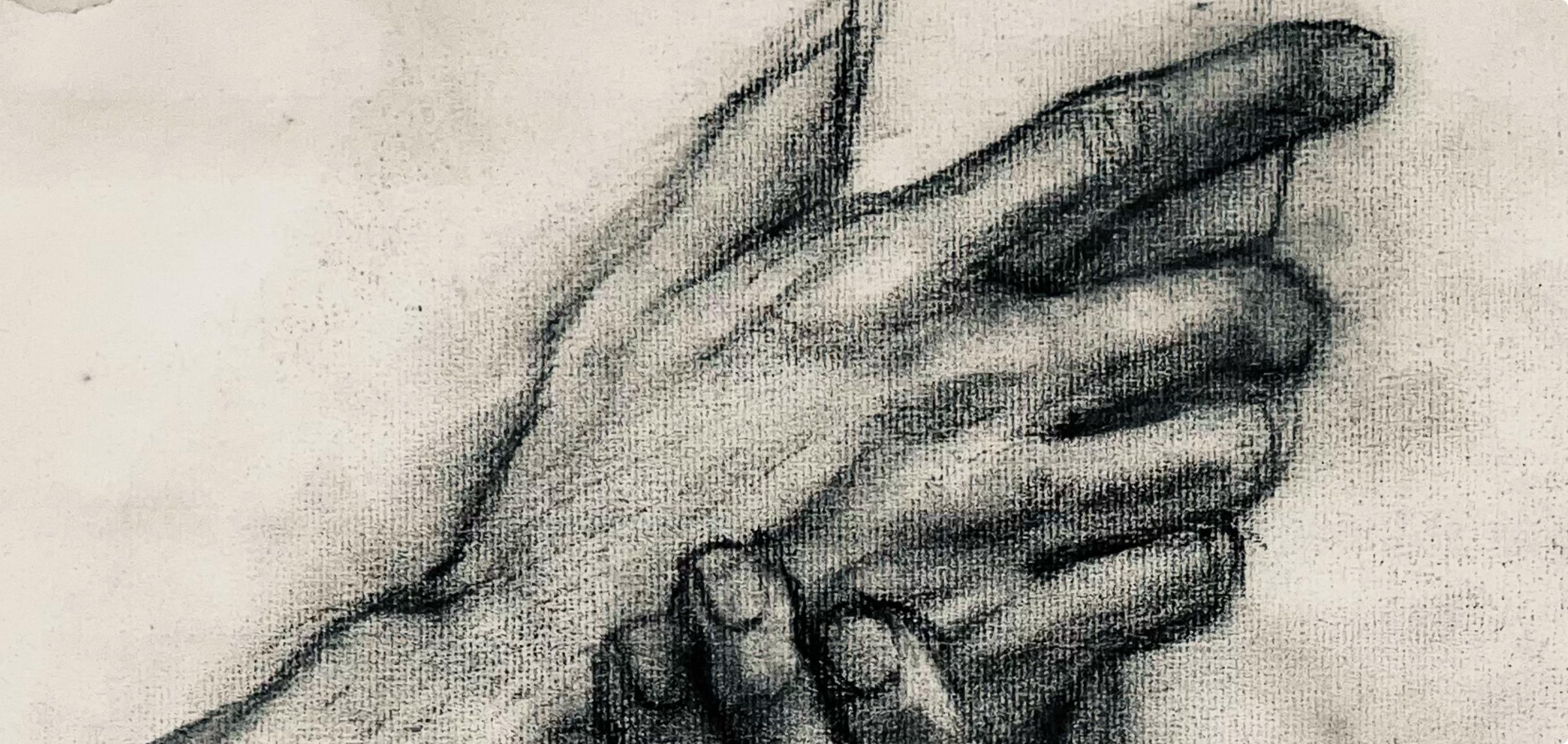 Renaissance Hand Study, 1963, Ian Hornak — Drawing For Sale 1