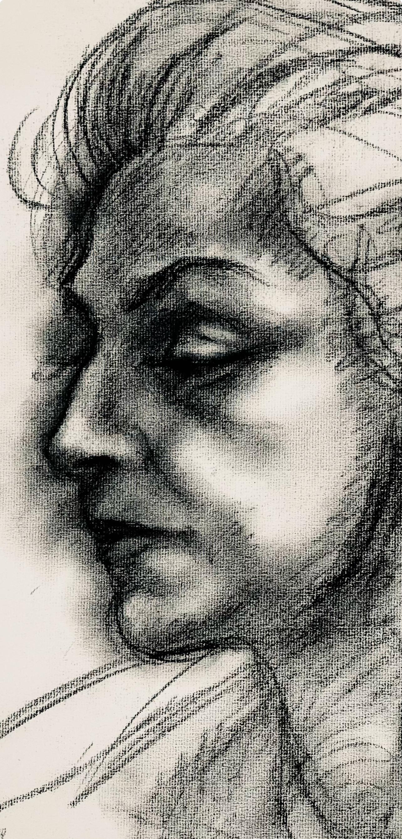 Studio di figura femminile rinascimentale, 1963, Ian Hornak - Disegno in vendita 1