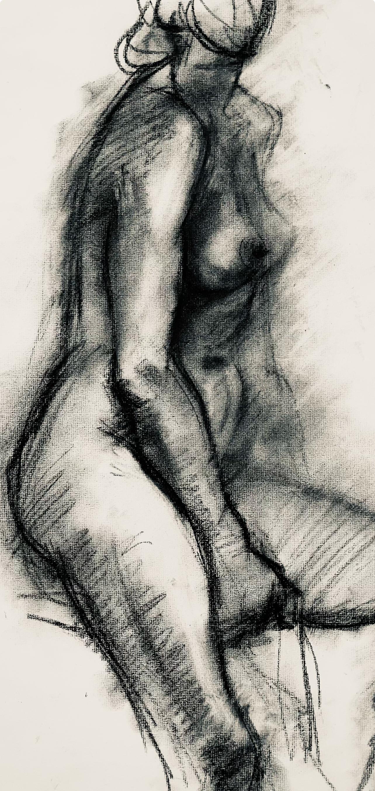 Renaissance Female Nude Figure Study, 1963, Ian Hornak — Drawing For Sale 1